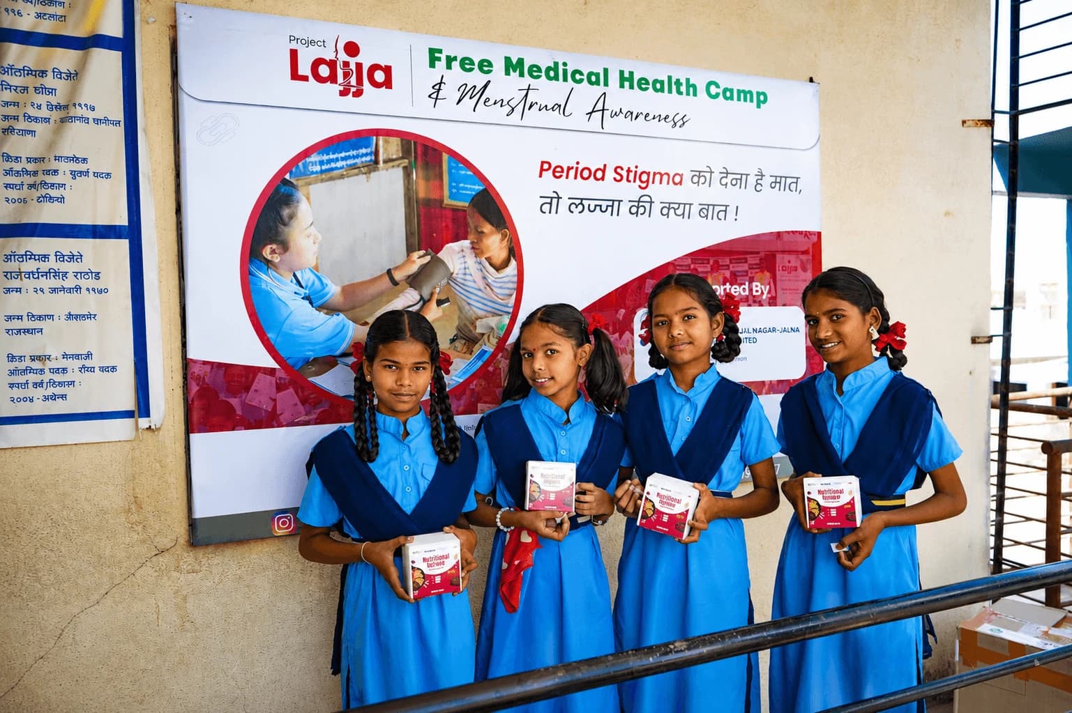 Adolescent girls at a Lajja awareness session