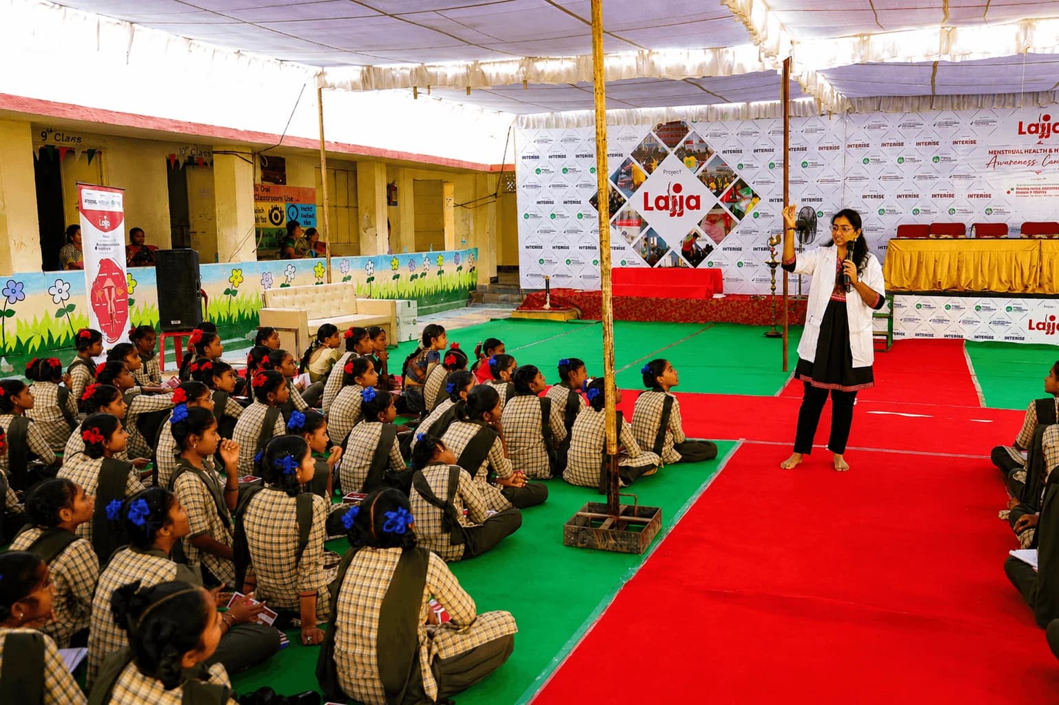 Distributing reusable hygiene kits to adolescent girls