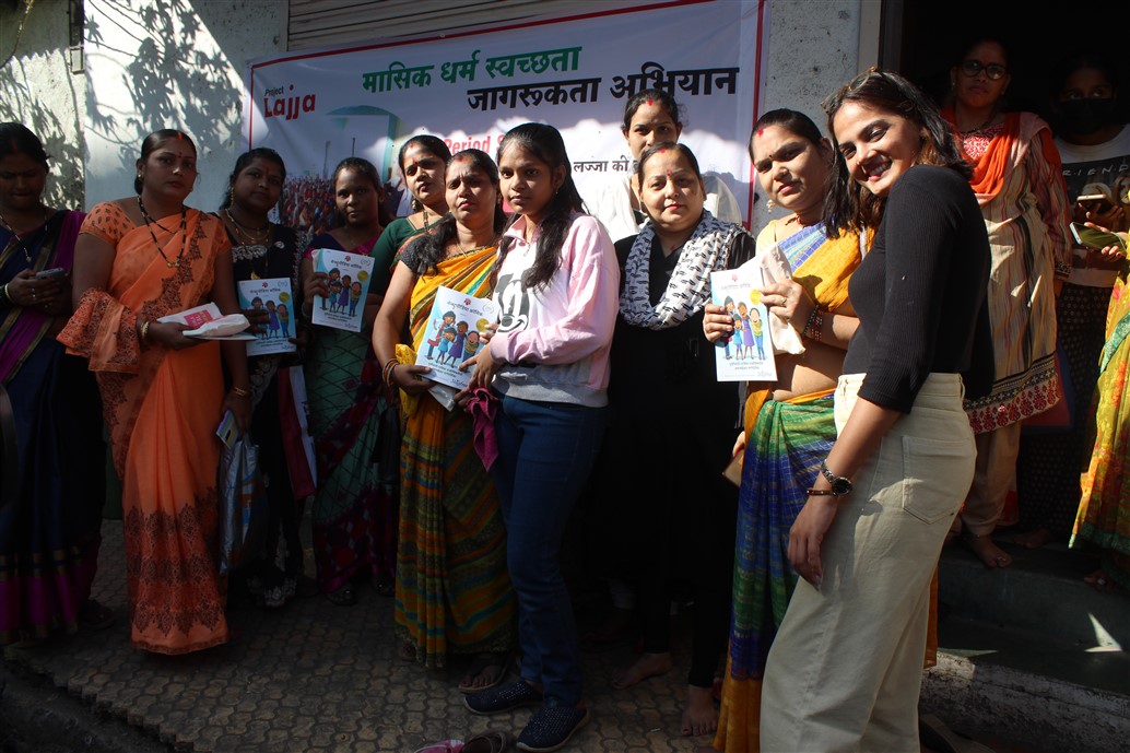menstrual hygiene management session, girls empowerment, educate young girls, educate india , healthy menstruation, clothe pad distributed  for better environment in nallasopara
