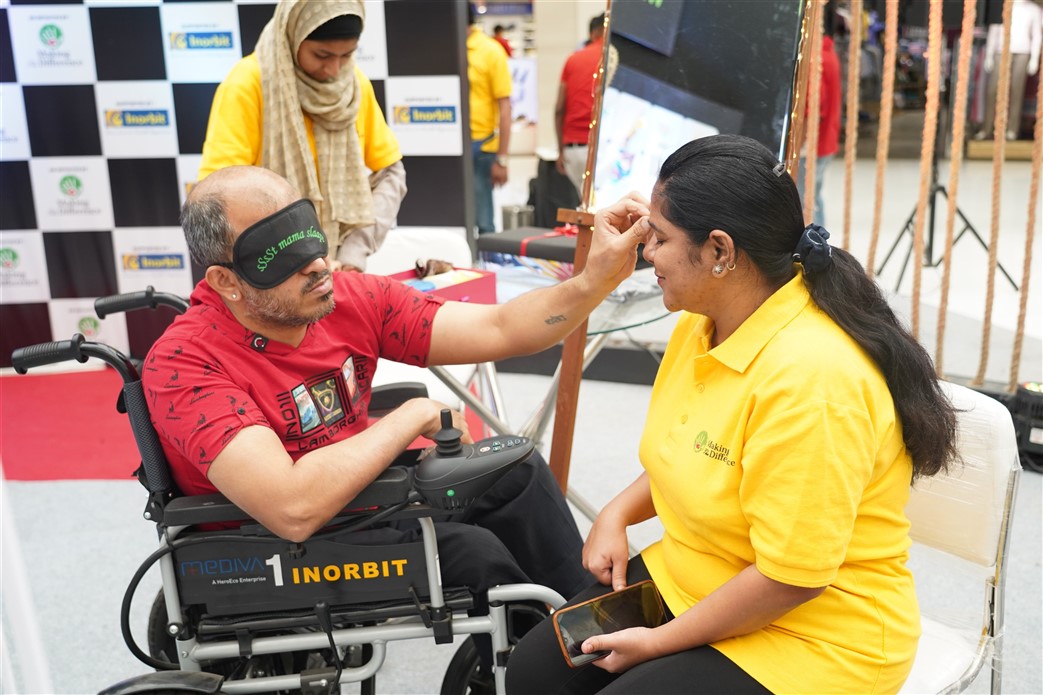 Project Roshni- Eye Donation- inorbit mall vashi- awareness- blind folded game