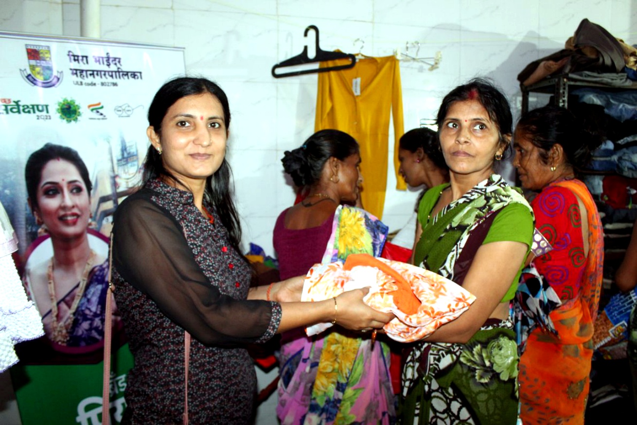 A community receiving redistributed essentials